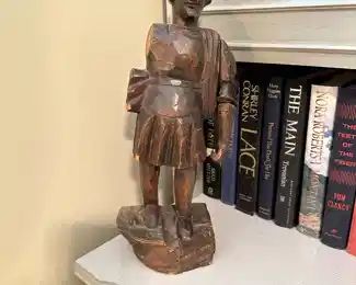 Antique Religious Santos Wood Sculpture