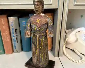 Antique Religious Santos Wood Sculpture