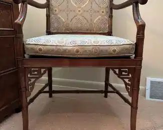 MCM Asian Mahogany Armchair
