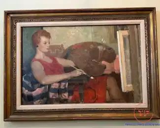 Original Oil on Canvas by BELA KONTULY in Gold Gilt Frame