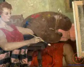 Original Oil on Canvas by BELA KONTULY in Gold Gilt Frame