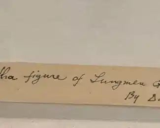 Painted Scroll - Torso of Buddha Figure of Longmen Grottoes