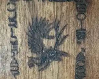 Hand Carved Covered Wood Turtle Dish