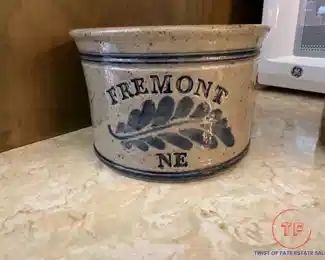 FREMONT NE Stoneware Crock