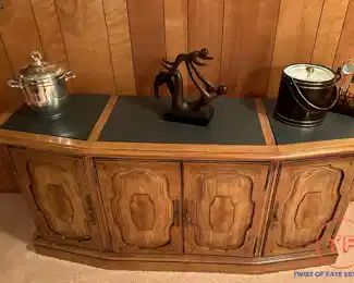 THOMASVILLE Burlwood Sideboard with Stone Inserts