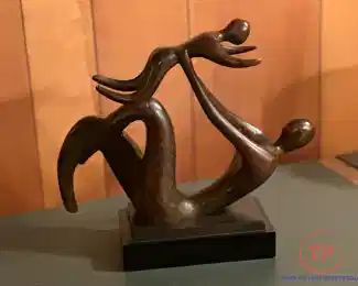 Brass Sculpture "Mother and Child"