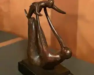Brass Sculpture "Mother and Child"