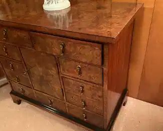 Burlwood Apothecary Chest by TOMLINSON FURNITURE