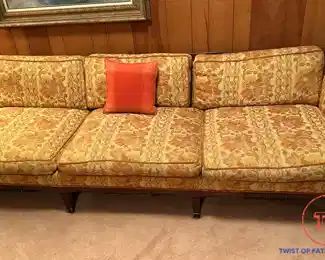 Vintage 1970's Wood Framed Sofa