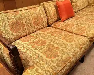 Vintage 1970's Wood Framed Sofa