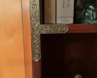 HENREDON Chinese Display / Bookcase with Brass Accents