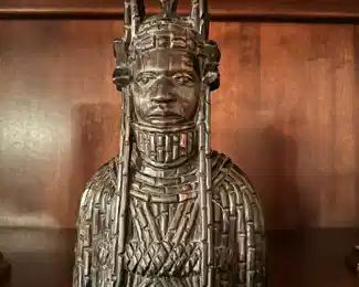 Hand Carved Bust Oba of Benin Nigeria