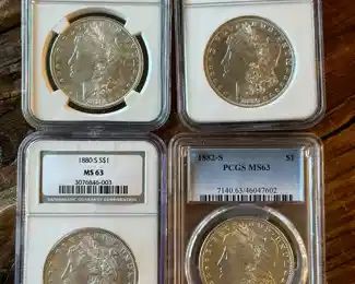 Graded MORGAN Silver Dollars