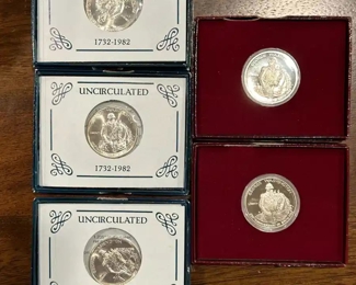 SILVER George Washington Commemorative Coins