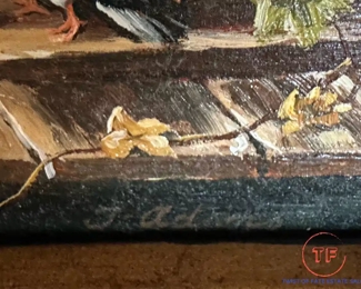 Original Oil on Board Framed Painting by F. ADAMS