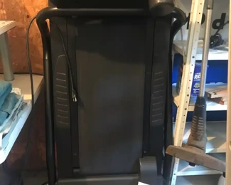 treadmill. Sorry, it's folded up and not well seen here, but we'll open it up for you!