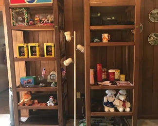 These shelves/racks were store displays for cartons of soft drinks. The shelf’s are adjustable in about 1” increments. They can be used for storage or polished up and used as display shelves or for so many other things!
I may talk myself into them yet!