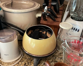 Yellow Fondue Electric Pot