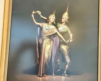 Three Paintings Depicting Thai Dancers by B.N. Young