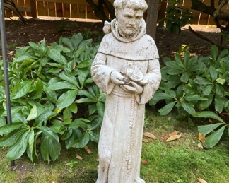 Saint Francis Monk Stone Cast Statue