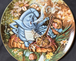 Whittaker 1979 Fantasy World Alice in Wonderland Plate  - Advice From a Caterpillar