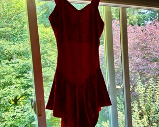 Deep Red Ice Skating Outfit