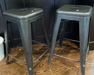 Metal stools (pair)