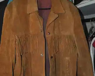 Fringed leather jacket 