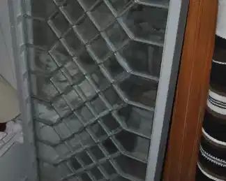 Leaded glass mirrored window 