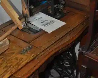 Antique treadle sewing machine 