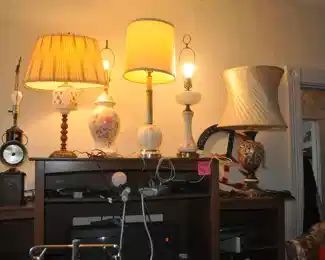 Lamps, far right is Italian 