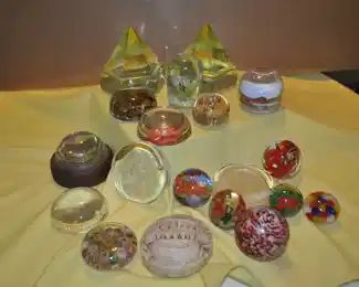 Collection of paperweights 