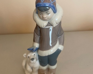 Lladro Boy With Polar Bear