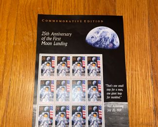 25th Anniversary Moon Landing Stamps