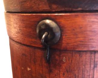Antique Small Firkin Bucket: 6.5" H x 6" Diameter