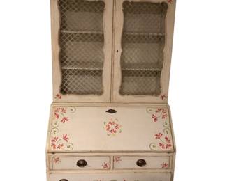 Hand painted Hutch 81.5H x 33W x 20D $350