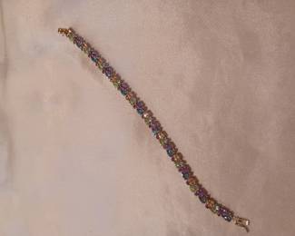 14CT Gold Gemstones Bracelet $250
