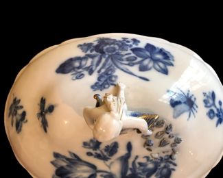 Large Antique Meissen Tureen(signed) approx 11.5H x 14W x 9D $1495