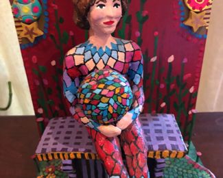 Carved Folk Art Elayne Loughman 21H x 13 1/4W x 9D $180