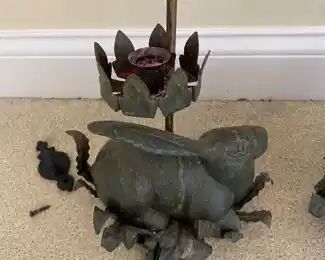 Metal rabbit sconces