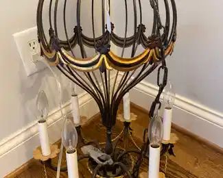 Hot air balloon chandelier