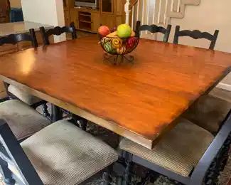 High top table with a leaf (pictured) and 8 chairs