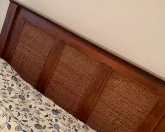 Newer queen sized headboard with matching dresser and mirror