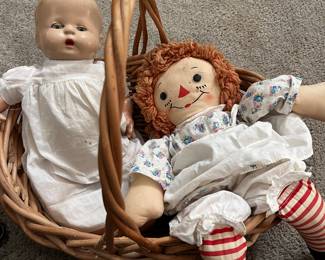 1920's Baby Doll & 1940's Raggedy Anne Doll