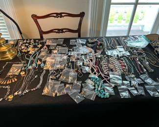 Sterling, Turquoise, Pearl, moonstone, semi-precious stone Necklaces, bracelets & earrings