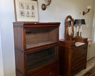 Antique Lawyer Cabinet & Antique Dresser