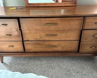 Mid Century Modern women's dresser with mirror