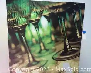 wdigital print on canvas of martini glasses6991 t