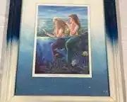 wframed mermaid print signed6181 t