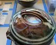 whand painted and artist signed colorful glazed pottery7321 t